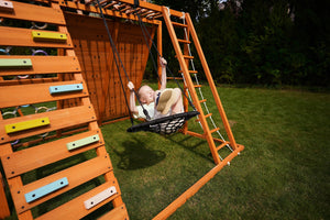 Sycamore Backyard Climbing Set – 2 Swings, Trapeze Bar & Outdoor Fun