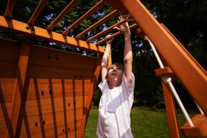 Sycamore Backyard Climbing Set – 2 Swings, Trapeze Bar & Outdoor Fun
