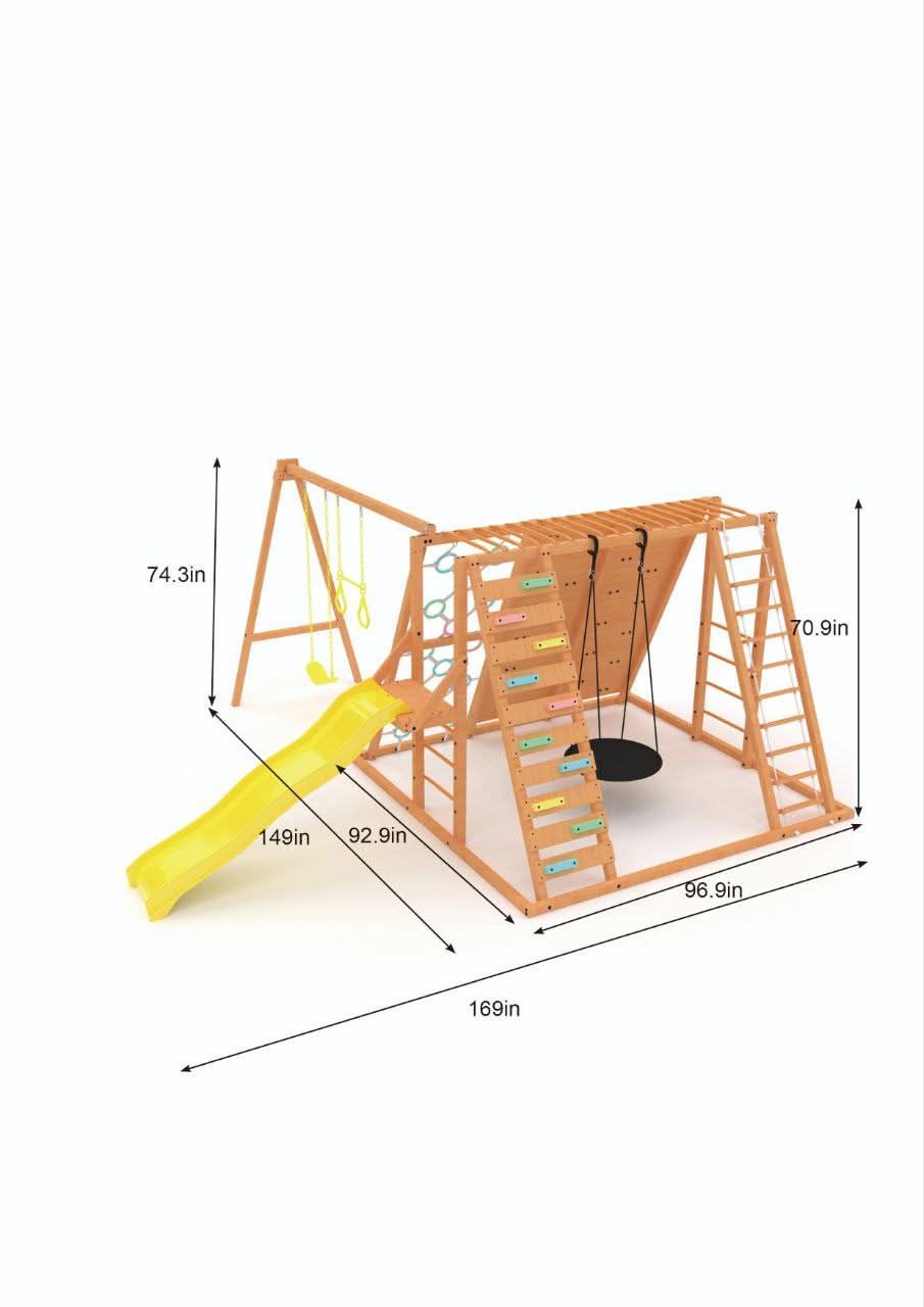 Sycamore Backyard Climbing Set – 2 Swings, Trapeze Bar & Outdoor Fun