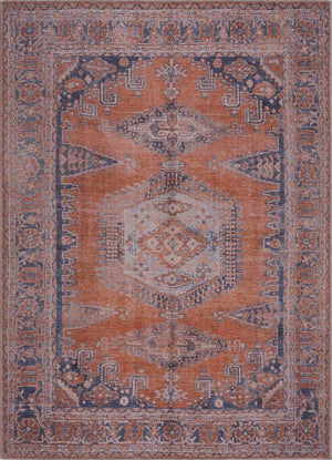 Taber Burnt Orange Washable Rug