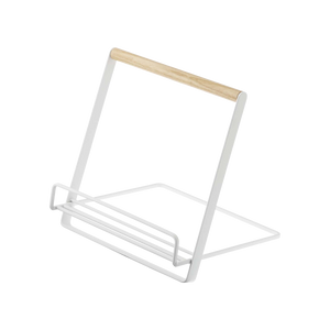 Tablet and Cookbook Stand - Steel + Wood