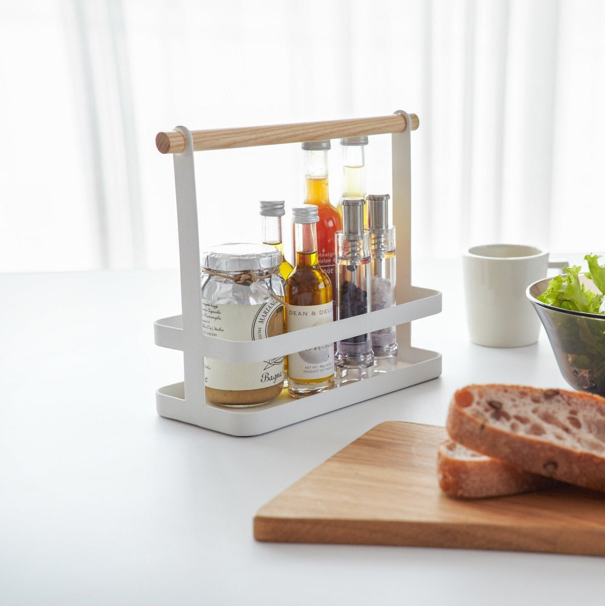 Tabletop Storage Caddy - Steel + Wood