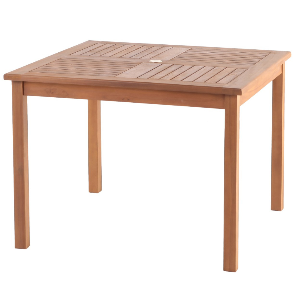 Telluride 4-Person Natural Teak Outdoor Square Dining  Table 39"