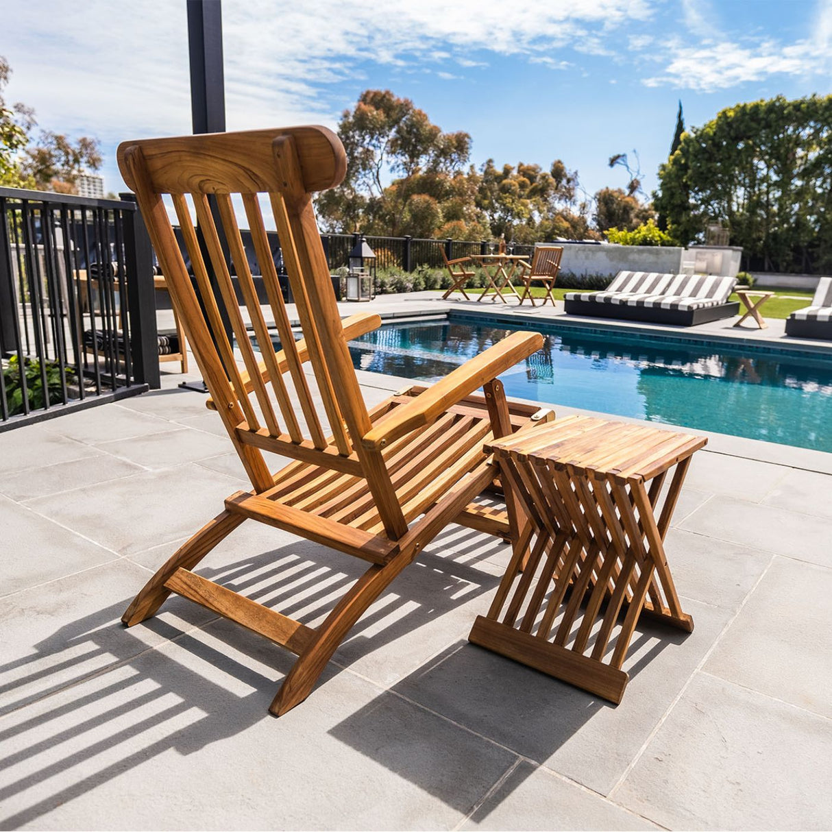 Telluride Teak Outdoor Sun Lounger
