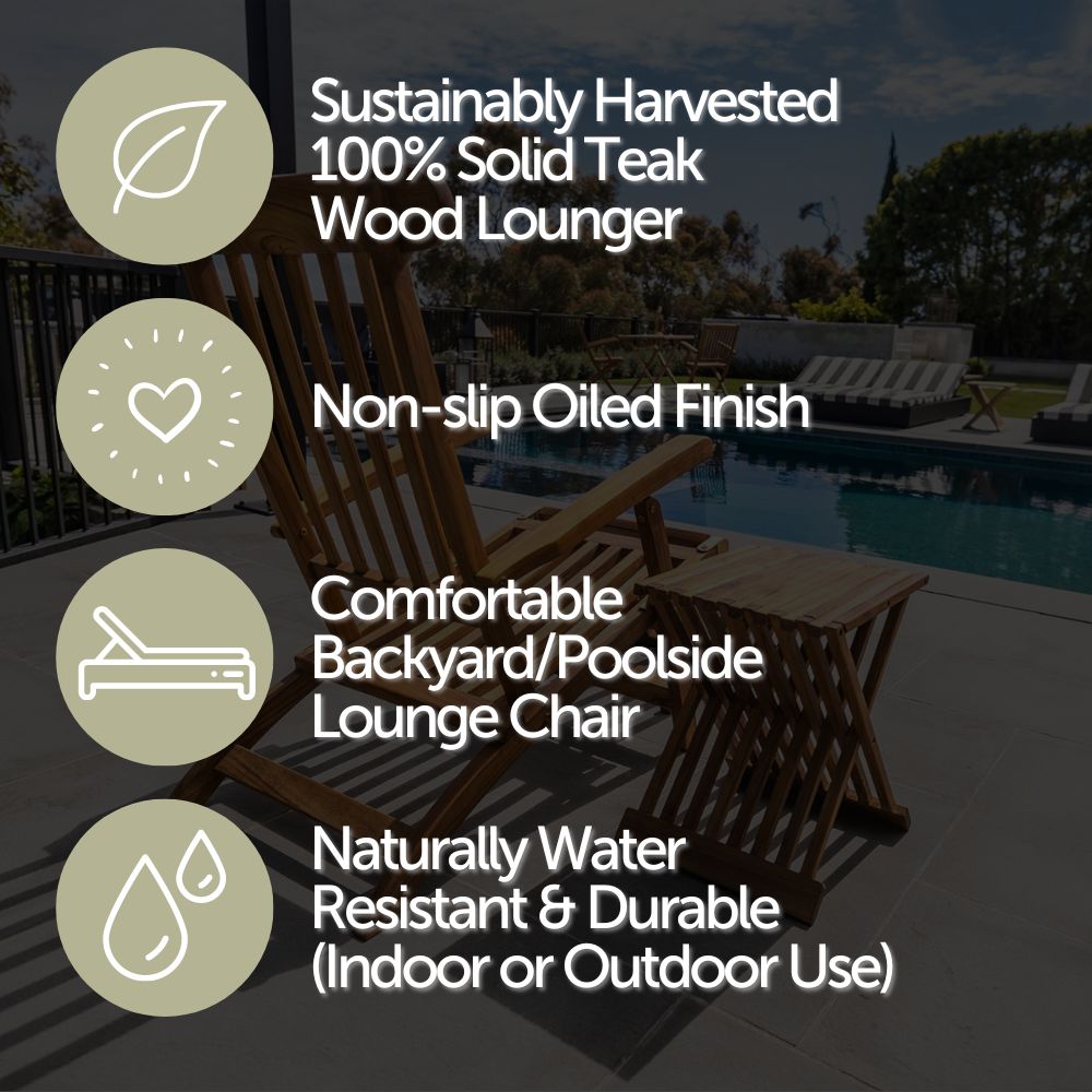 Telluride Teak Outdoor Sun Lounger