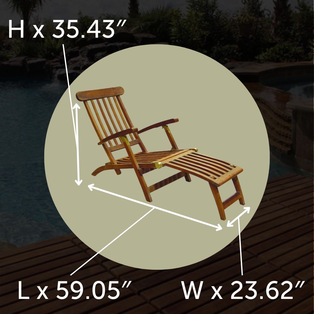 Telluride Teak Outdoor Sun Lounger
