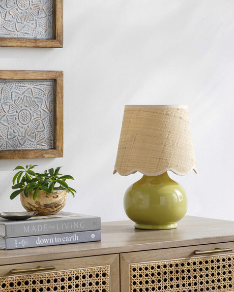 Theisseil Olive Green Table Lamp