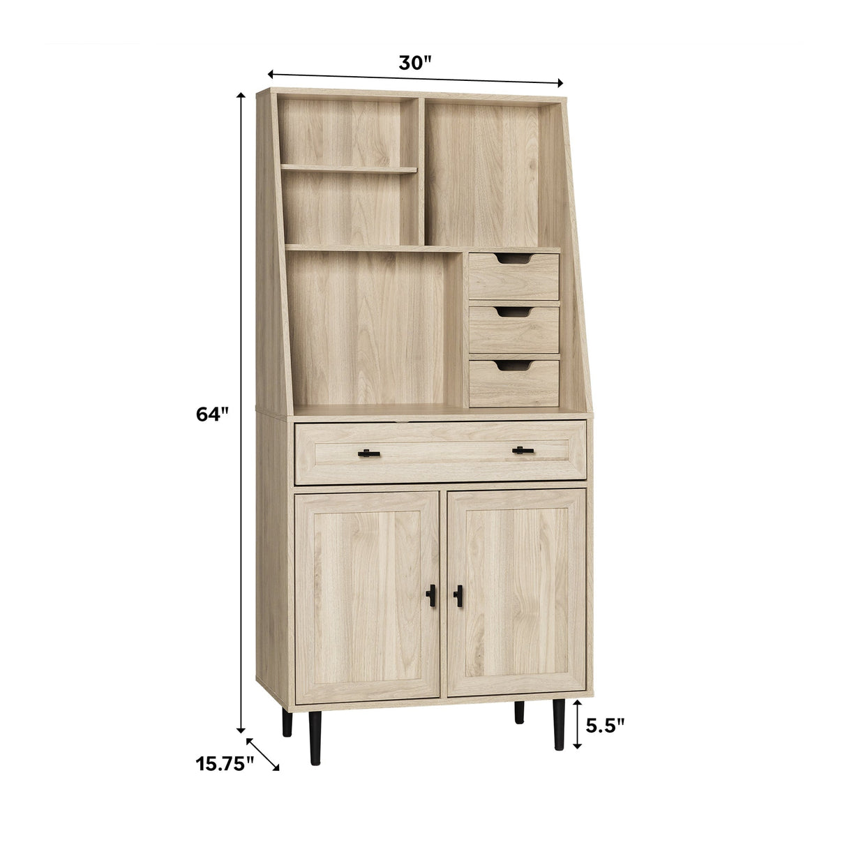 Theron Storage Desk with Hutch