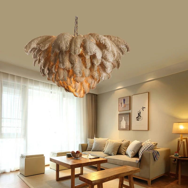 Tieri Feather Chandelier