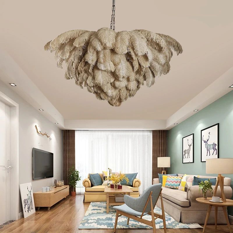 Tieri Feather Chandelier