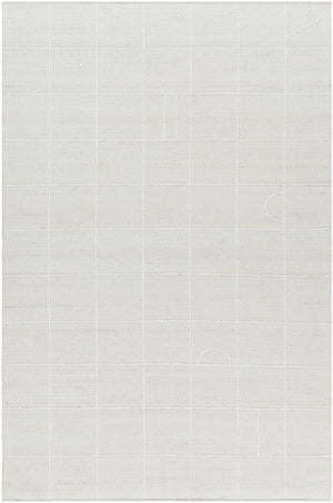 Tieve Off White Checkered Area Rug