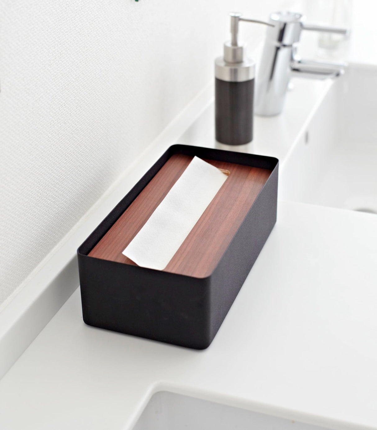 Tissue Case - Steel + Wood