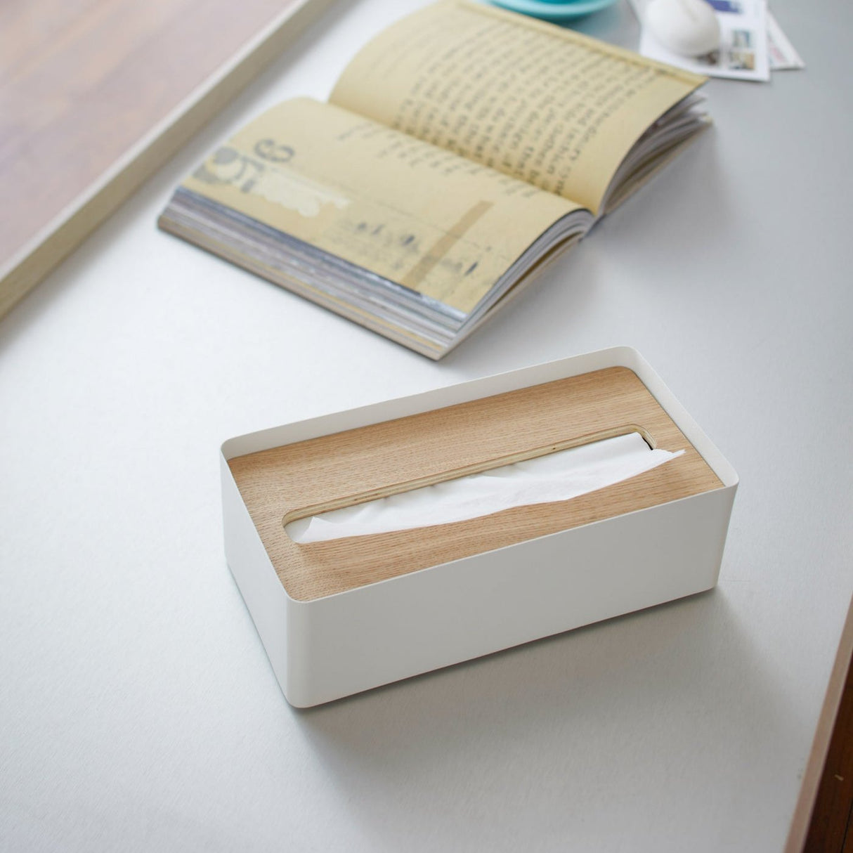 Tissue Case - Steel + Wood