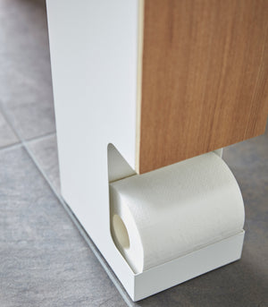 Toilet Paper Stocker - Steel + Wood