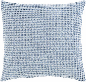 Toodyay Textured Light Blue Square Throw Pillow