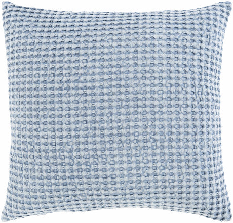 Toodyay Textured Light Blue Square Throw Pillow