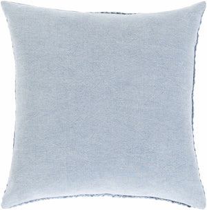 Toodyay Textured Light Blue Square Throw Pillow