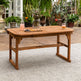 Torin Wood Outdoor Patio Butterfly Dining Table