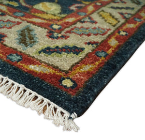 Traditional Blue and Gold Multi Sizes Antique Style Hand knotted Oushak Area Rug