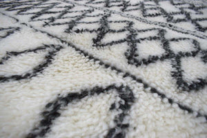 Traditional Hand Made Moroccan Design New Zealand Wool 4x6 Area Rug