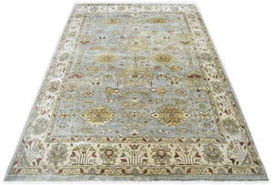 Traditional Handcrafted Hand Spun New Zealand Wool 8' by 10' Area Rug |The Rug Decor | TRD719810