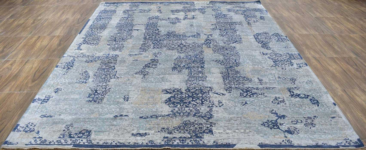 Traditional Handmade Silk and Wool 8x10 Area Rug | TRD1635810