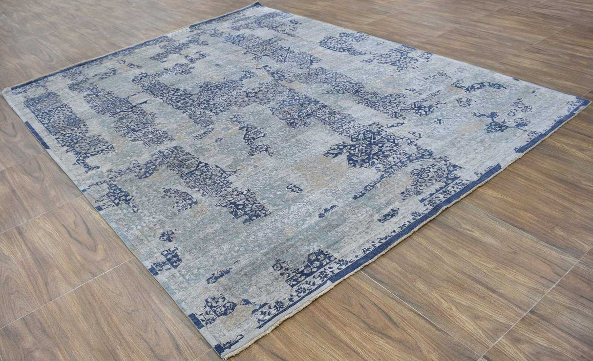 Traditional Handmade Silk and Wool 8x10 Area Rug | TRD1635810