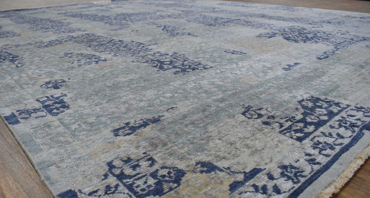 Traditional Handmade Silk and Wool 8x10 Area Rug | TRD1635810