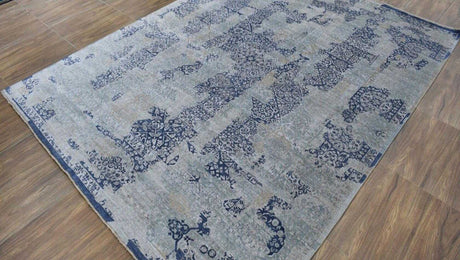Traditional Handmade Silk and Wool 8x10 Area Rug | TRD1635810