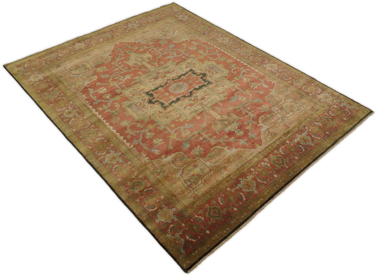 Traditional Heriz Serapi Handmade Fine Wool Area Rug | TRD753