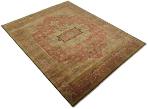Traditional Heriz Serapi Handmade Fine Wool Area Rug | TRD753