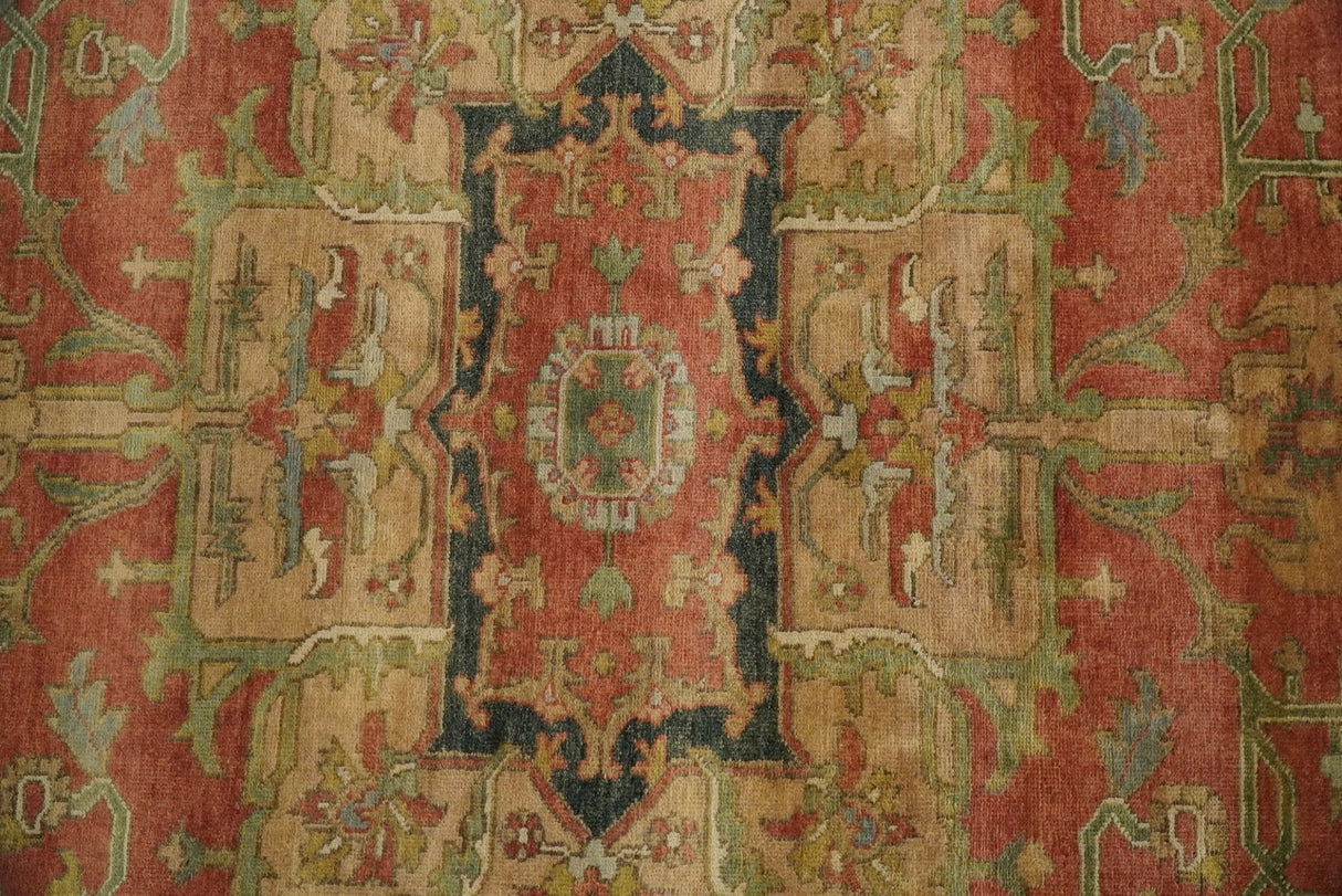 Traditional Heriz Serapi Handmade Fine Wool Area Rug | TRD753
