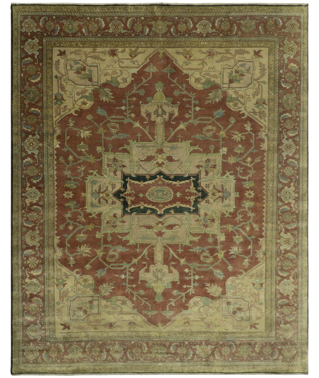 Traditional Heriz Serapi Handmade Fine Wool Area Rug | TRD753