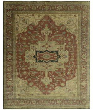 Traditional Heriz Serapi Handmade Fine Wool Area Rug | TRD753