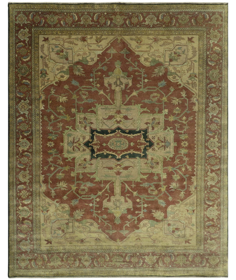 Traditional Heriz Serapi Handmade Fine Wool Area Rug | TRD753