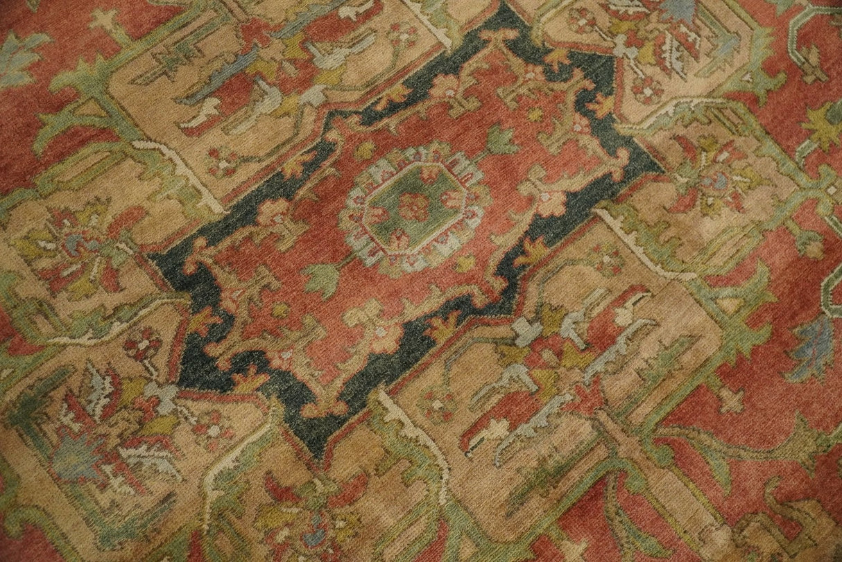 Traditional Heriz Serapi Handmade Fine Wool Area Rug | TRD753