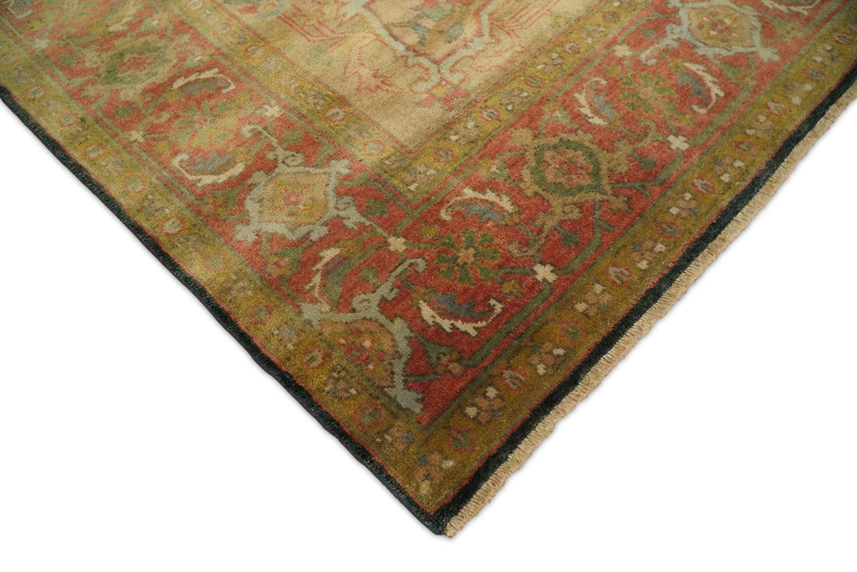 Traditional Heriz Serapi Handmade Fine Wool Area Rug | TRD753