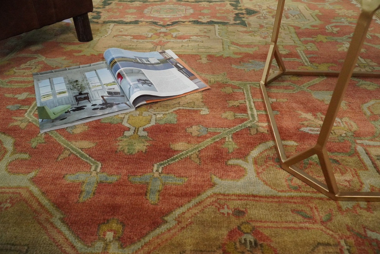Traditional Heriz Serapi Handmade Fine Wool Area Rug | TRD753