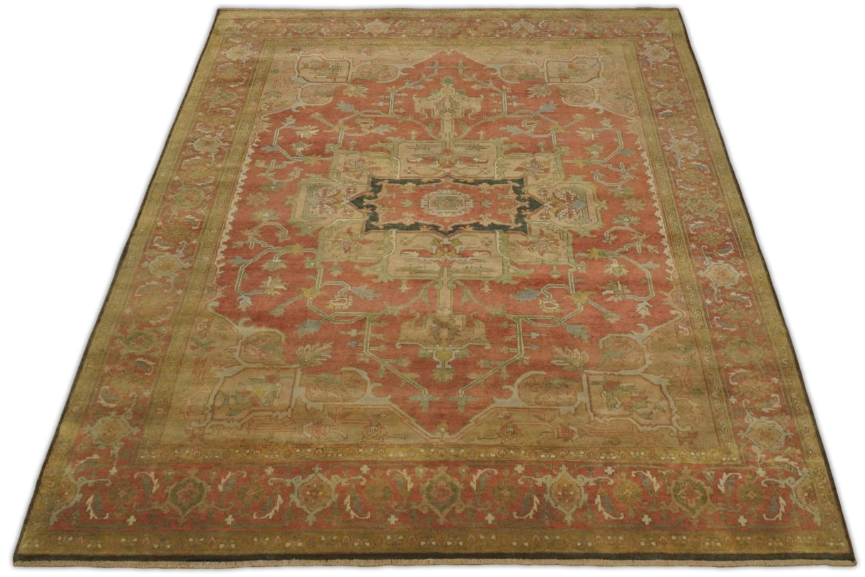 Traditional Heriz Serapi Handmade Fine Wool Area Rug | TRD753