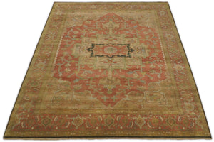 Traditional Heriz Serapi Handmade Fine Wool Area Rug | TRD753