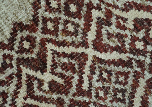 Traditional Large design 5x8 Olive, Silver and Brown Hand knotted wool area rug