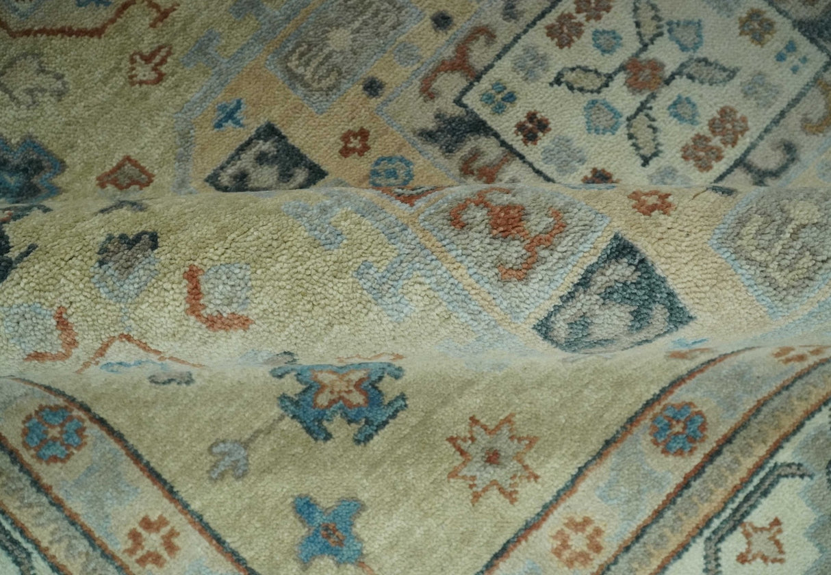 Traditional Mamluk Design Beige and Ivory Hand Knotted 8x10 wool area rug
