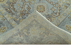 Traditional Oushak Design Blue, Brown And Gray 6X9 Hand Knotted wool rug