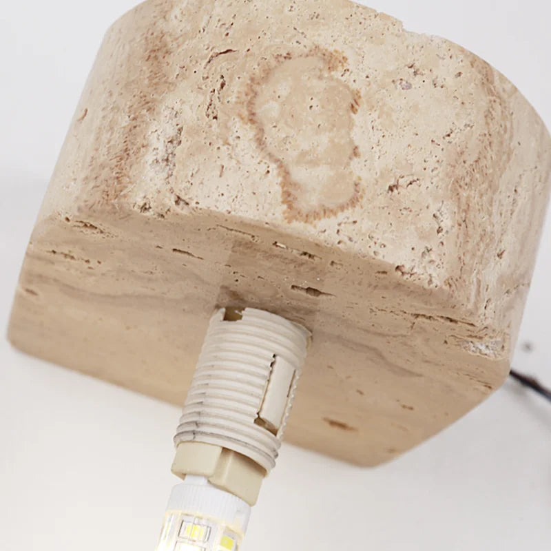 Travertine Orb Wall Light