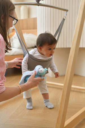Tulip Foldable Baby Bouncer with Safety Harness | Lightweight & Portable Infant Seat