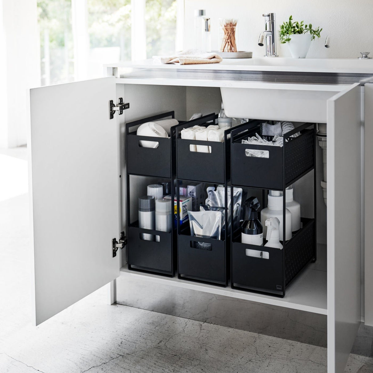 Two-Tier Cabinet Storage Basket