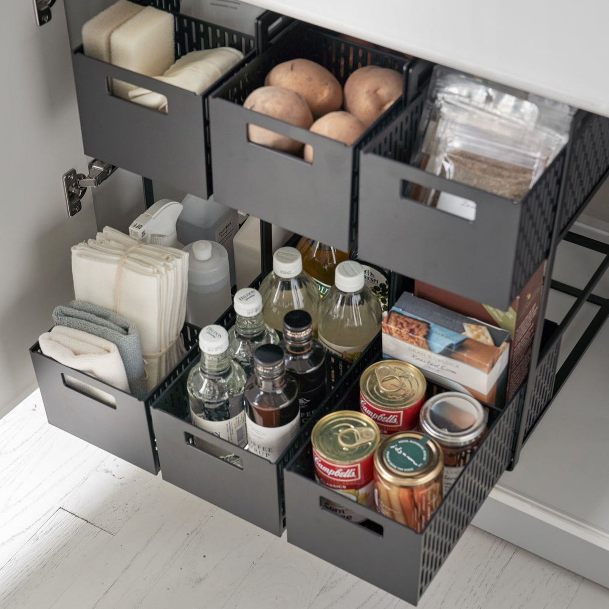 Two-Tier Cabinet Storage Basket