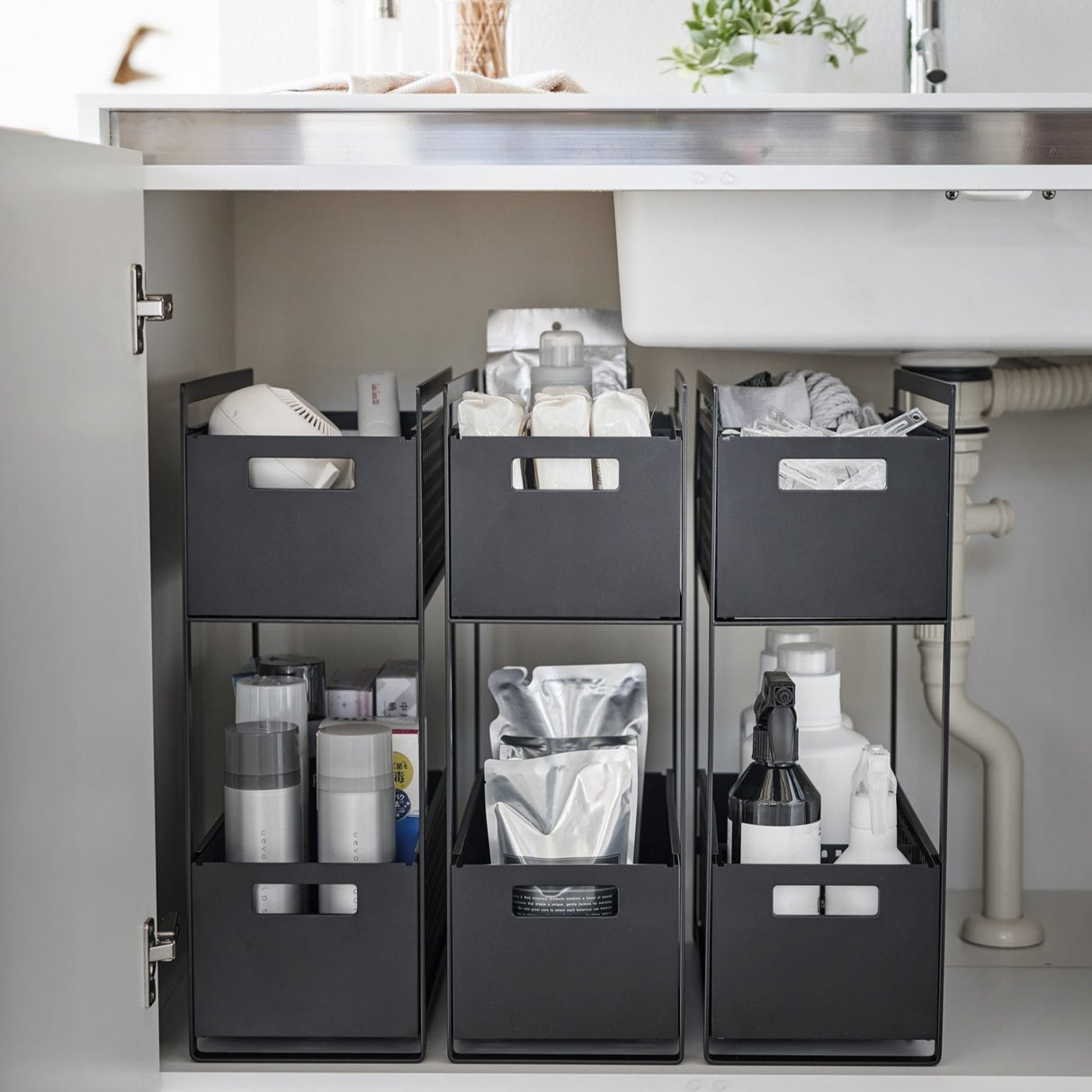 Two-Tier Cabinet Storage Basket