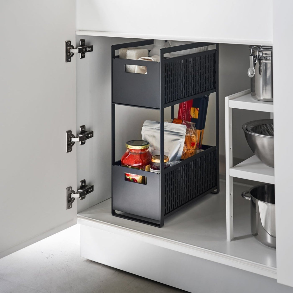 Two-Tier Cabinet Storage Basket