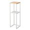 Two-Tier Display & Storage Shelf (31.5" H) - Steel + Wood